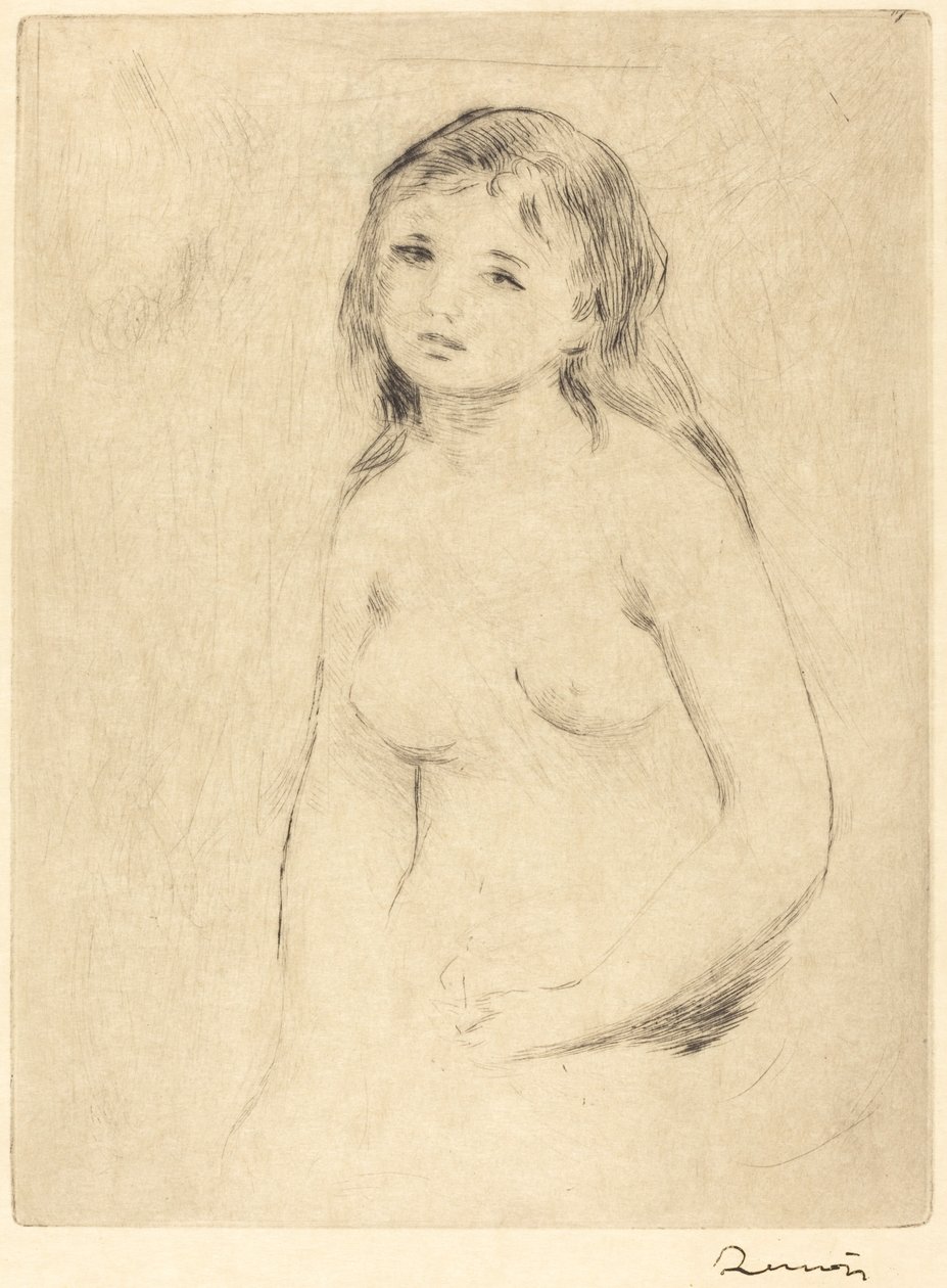 Studera för en badare av Auguste Renoir