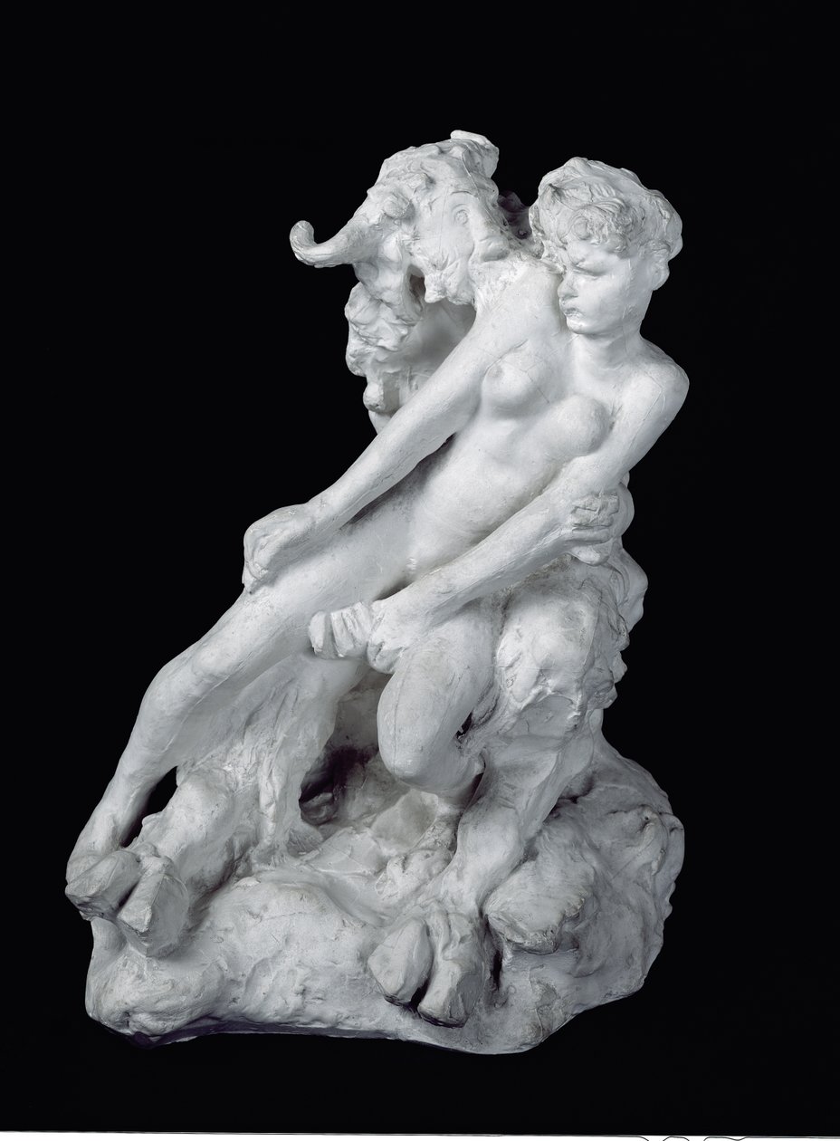 Faun och nymf, ca 1886 (gips) av Auguste Rodin