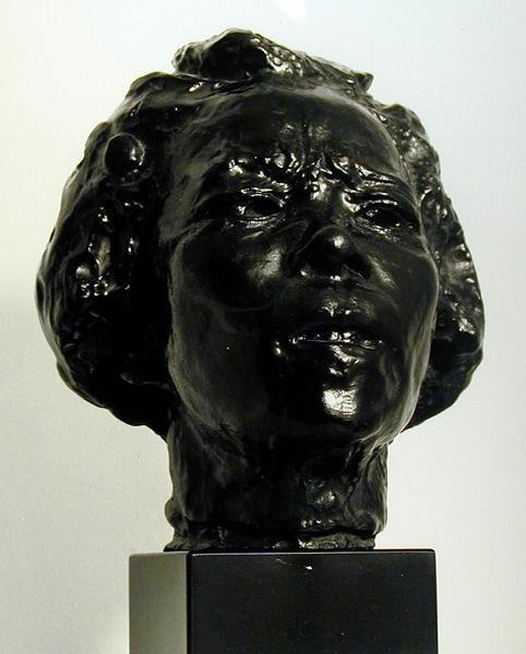 Hanako (brons) (s/v foto) av Auguste Rodin