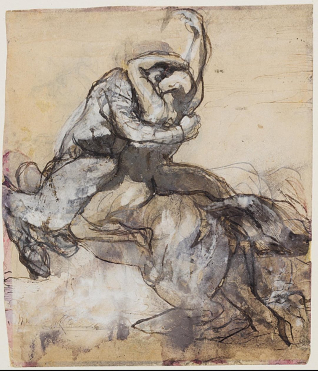 Kentaur kidnappar en ung man av Auguste Rodin