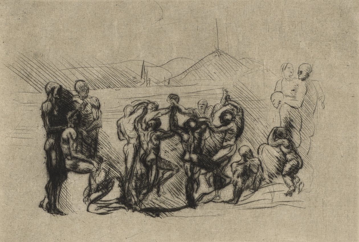 La Ronde, ca 1883 (torrnål) av Auguste Rodin