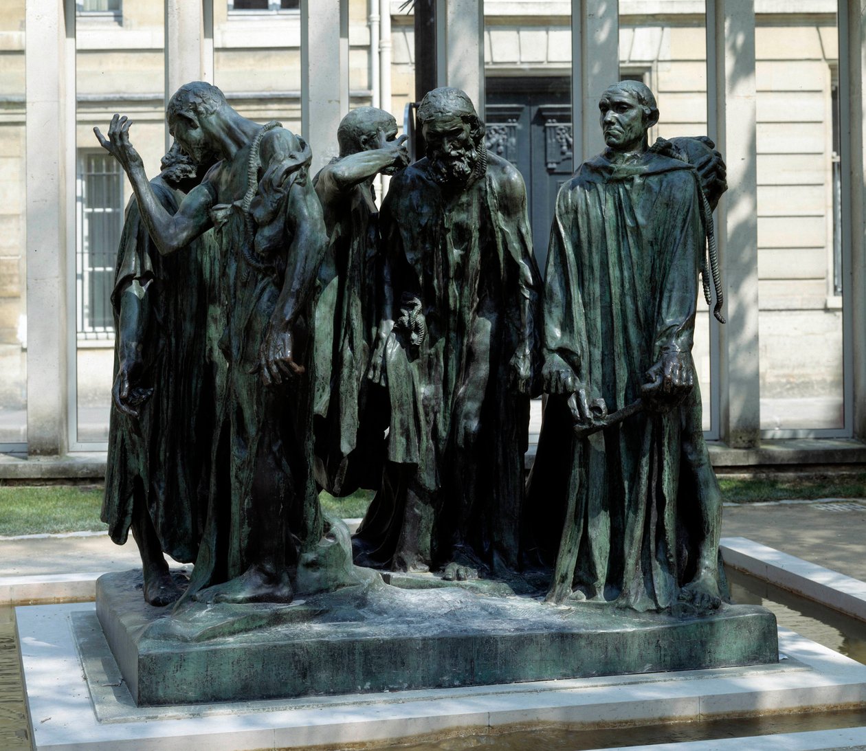 Monumentet över borgaren i Calais Bronsskulptur av Auguste Rodin (1840-1917) av Auguste Rodin
