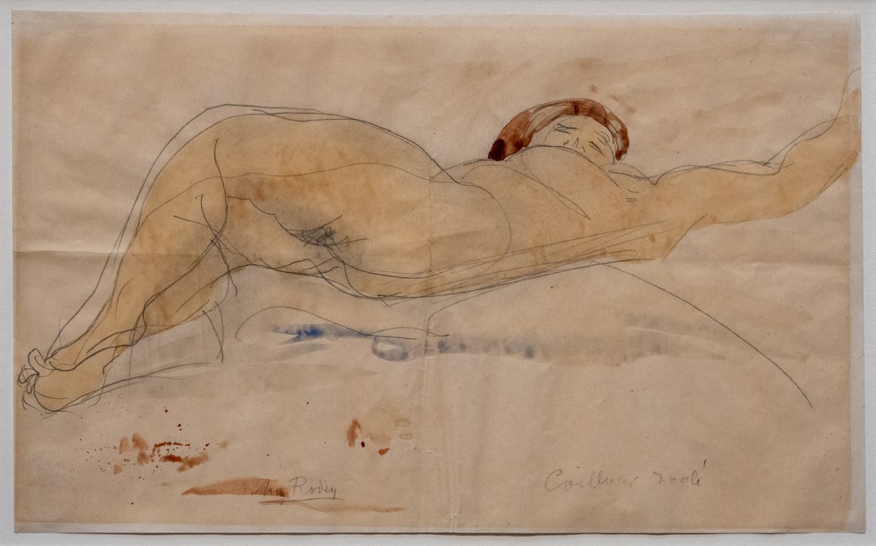 Liggande kvinnlig naken av Auguste Rodin