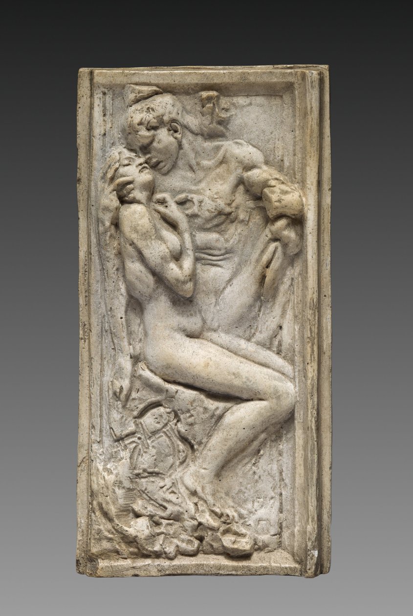 Älskande (Les amants), ca 1880-85 (originalmodell) (gips fernissad i ljus buffertfärg) av Auguste Rodin