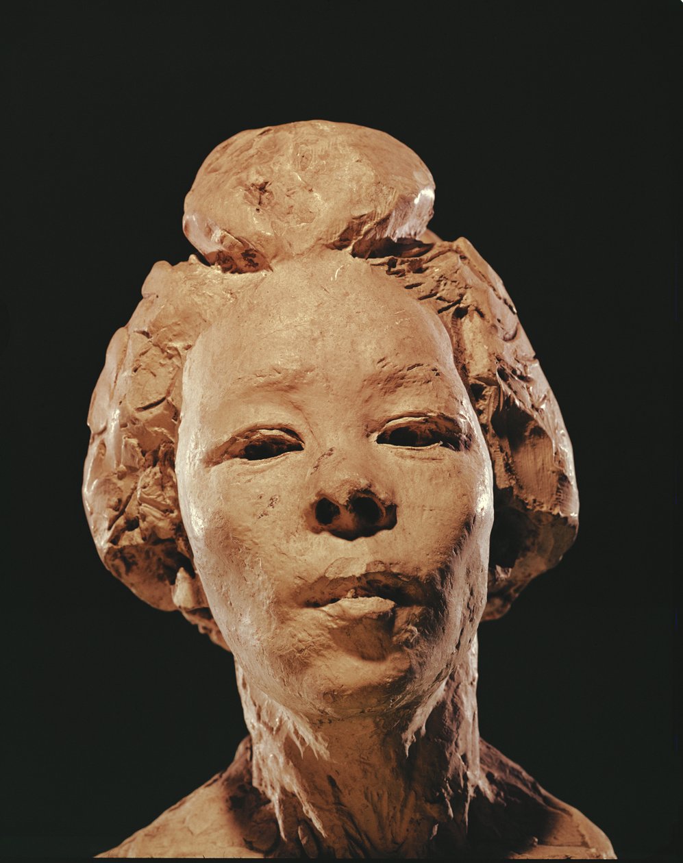 Madame Hanako, 1908 (lera) av Auguste Rodin