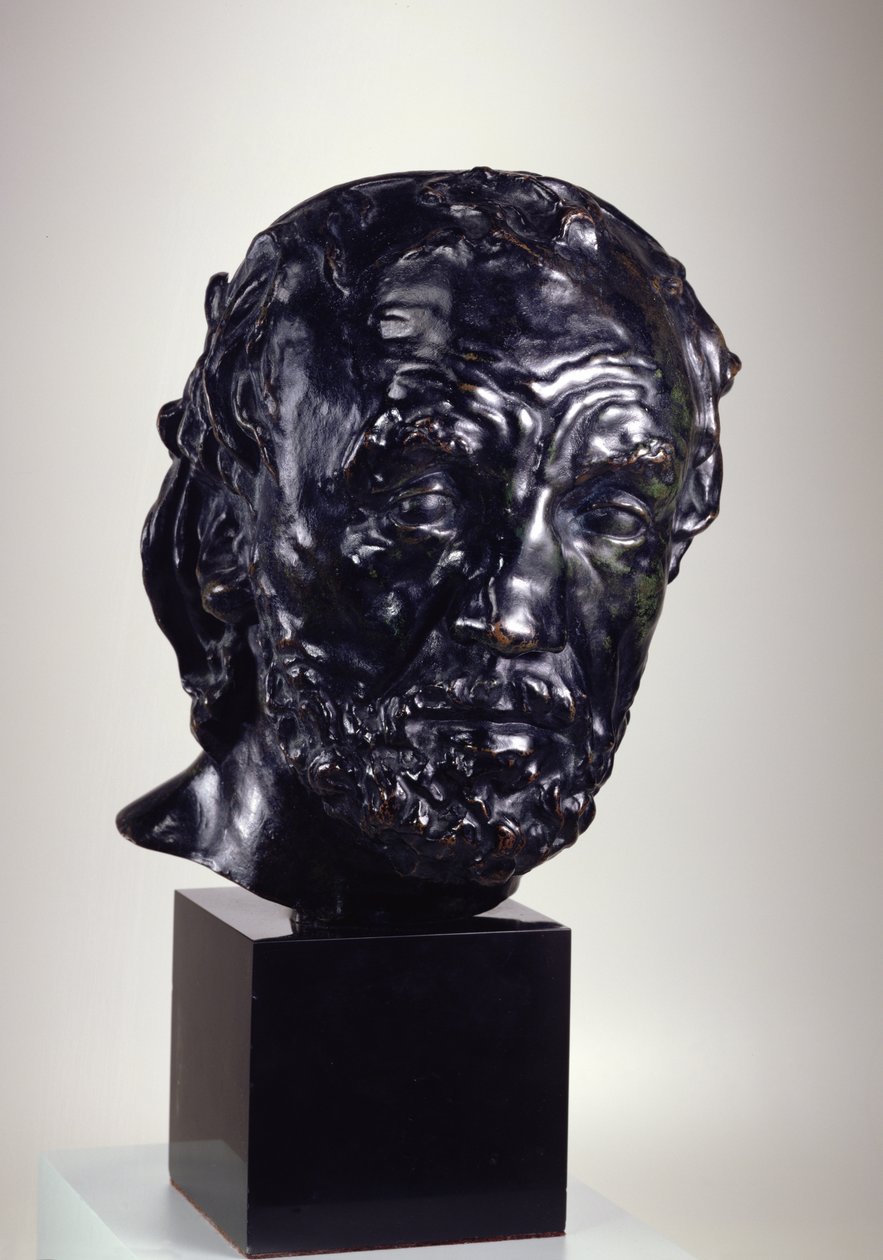Man med bruten näsa, före 1864 av Auguste Rodin