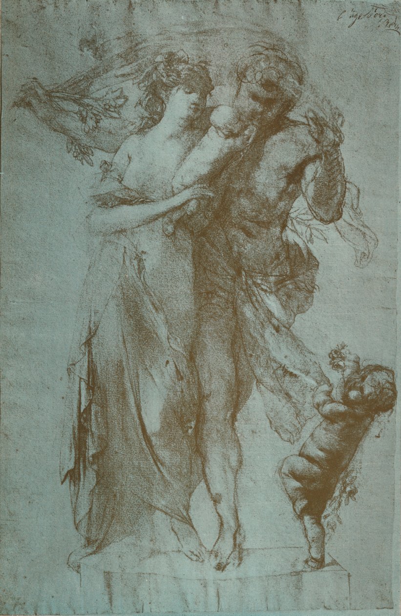 Blyertsteckning av Auguste Rodin, c1860-1906, 1906-7 av Auguste Rodin