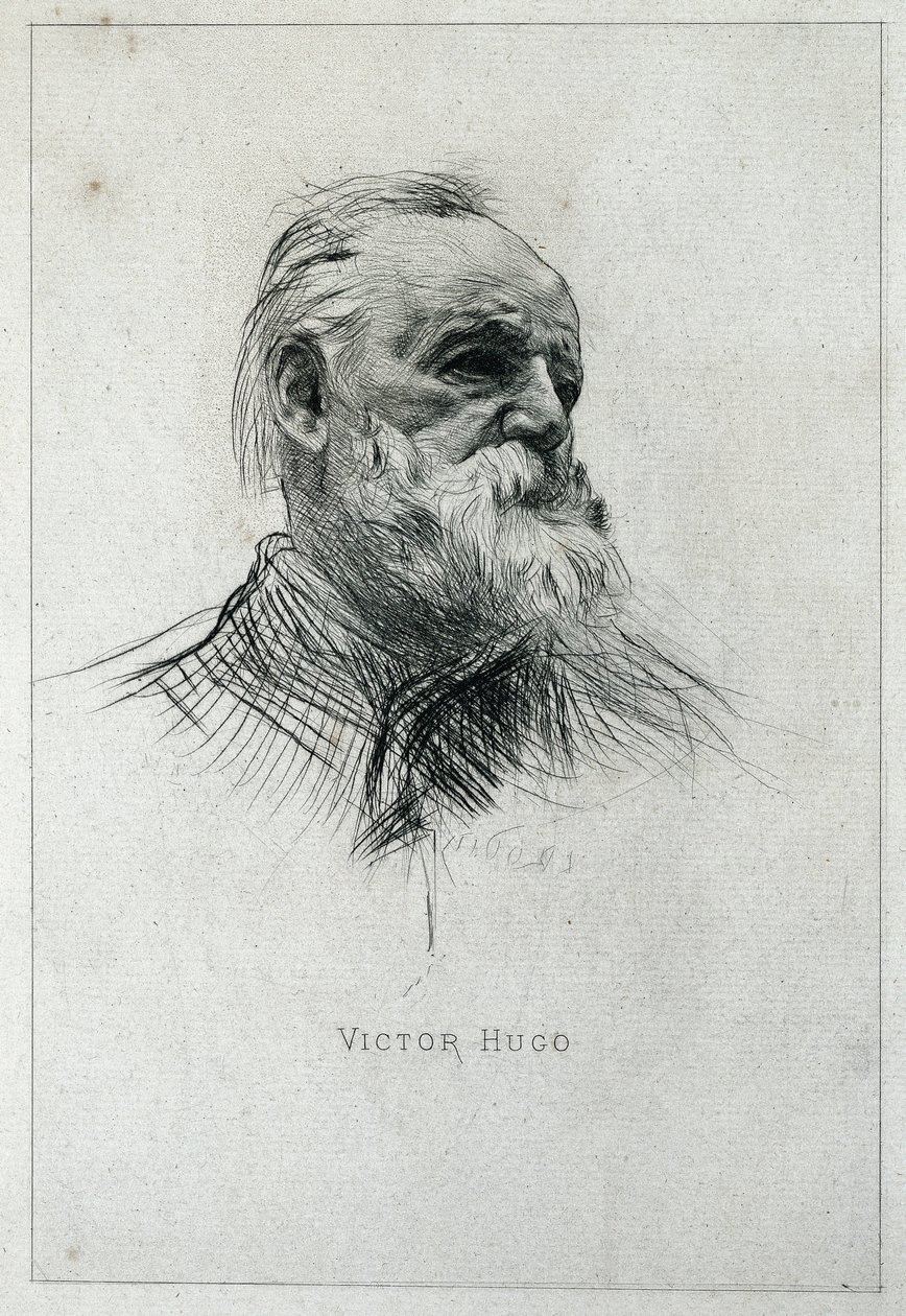 Porträtt av författaren Victor Hugo av Auguste Rodin