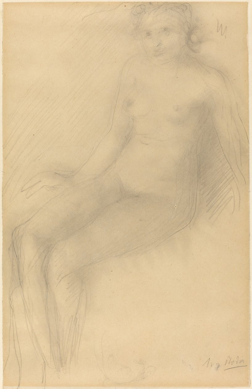 Sittande Kvinna Naken av Auguste Rodin