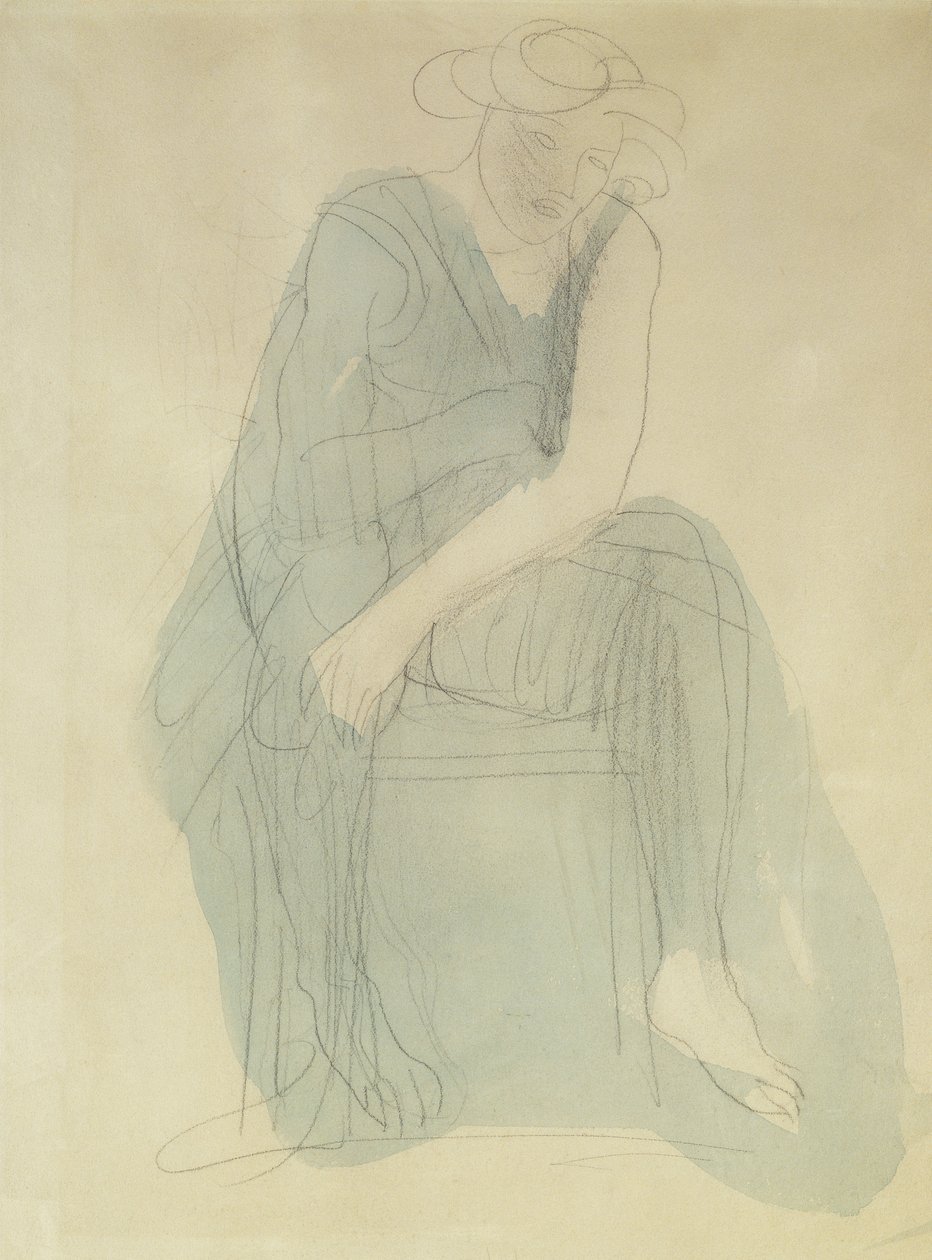 Sittande kvinna; Femme Assise, av Auguste Rodin