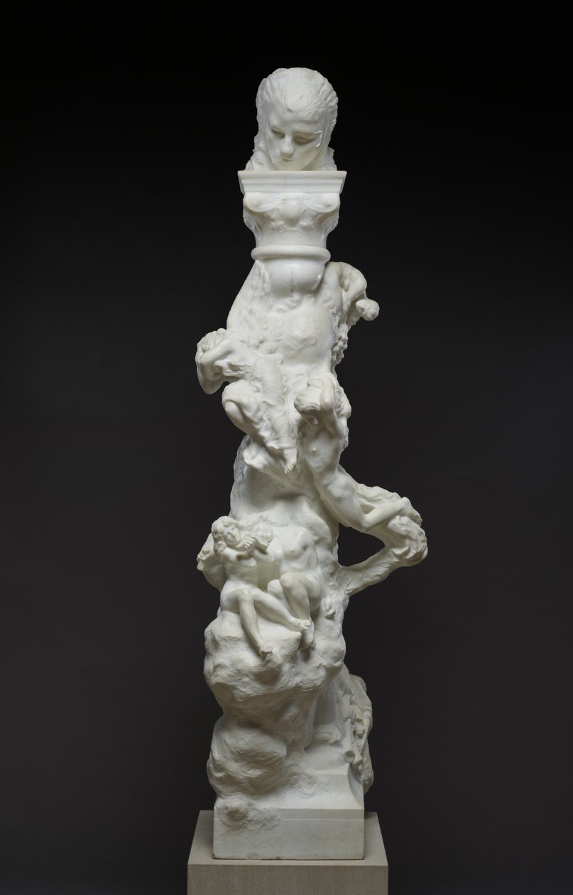 Poeten och det kontemplativa livet: Fenaillekolonnen, 1896 av Auguste Rodin