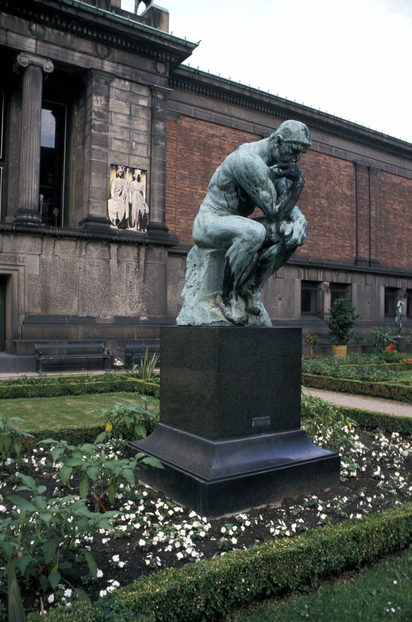 Tänkerstatyn av Rodin, Ny Carlsberg Glyptotek, Köpenhamn, Danmark, Europa av Auguste Rodin