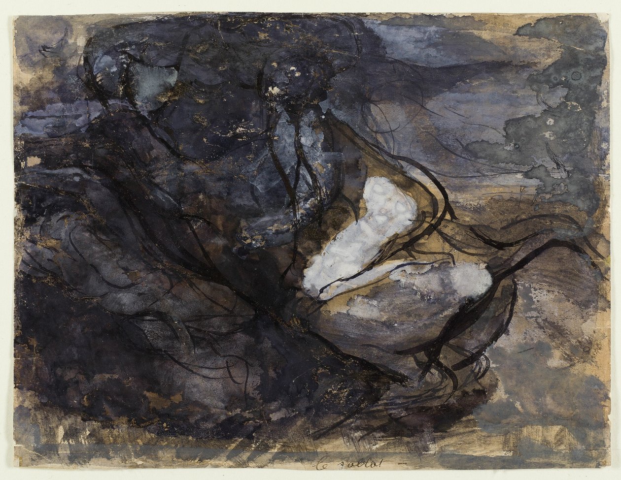 Häxornas sabbat (recto); Skisser av kentaurer (verso) av Auguste Rodin