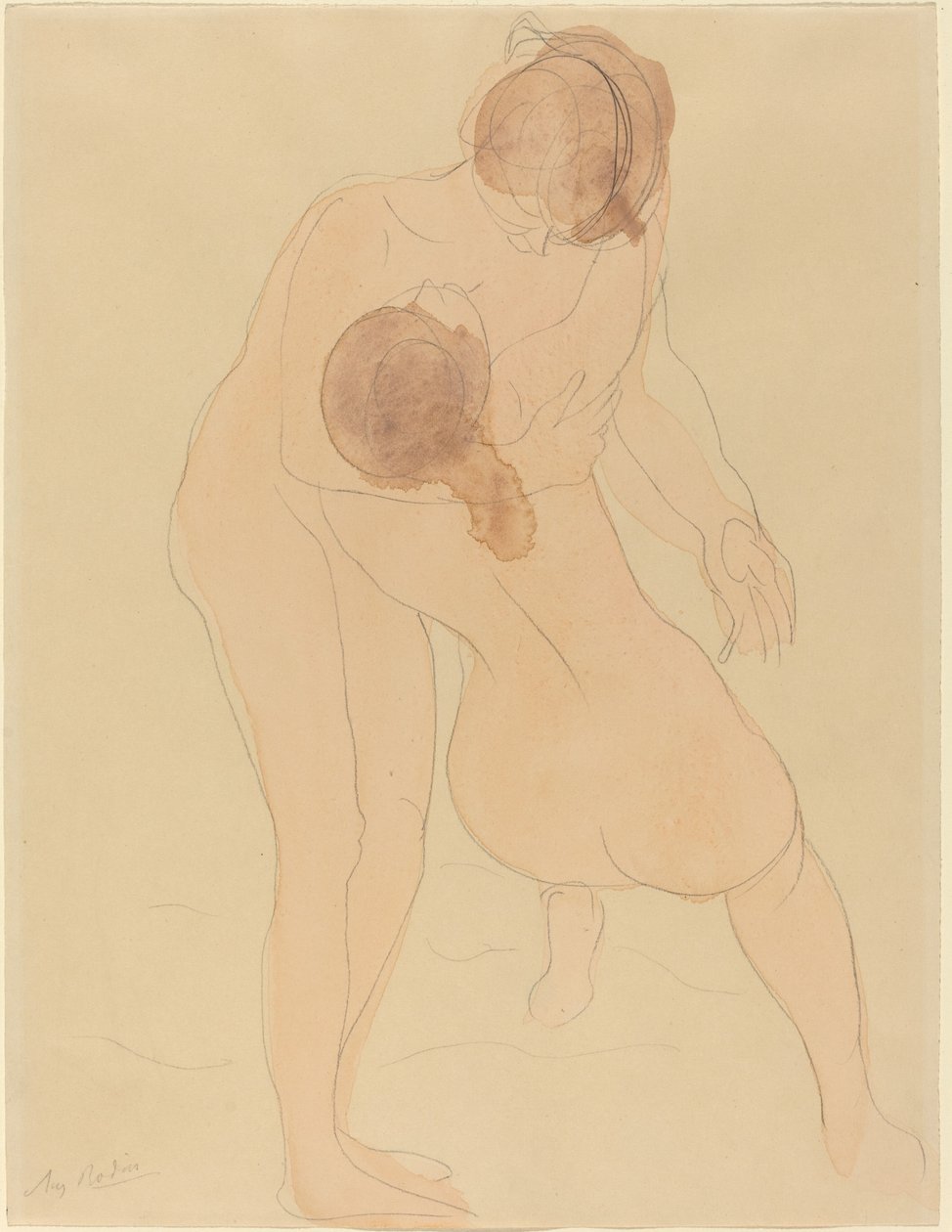 Två figurer av Auguste Rodin