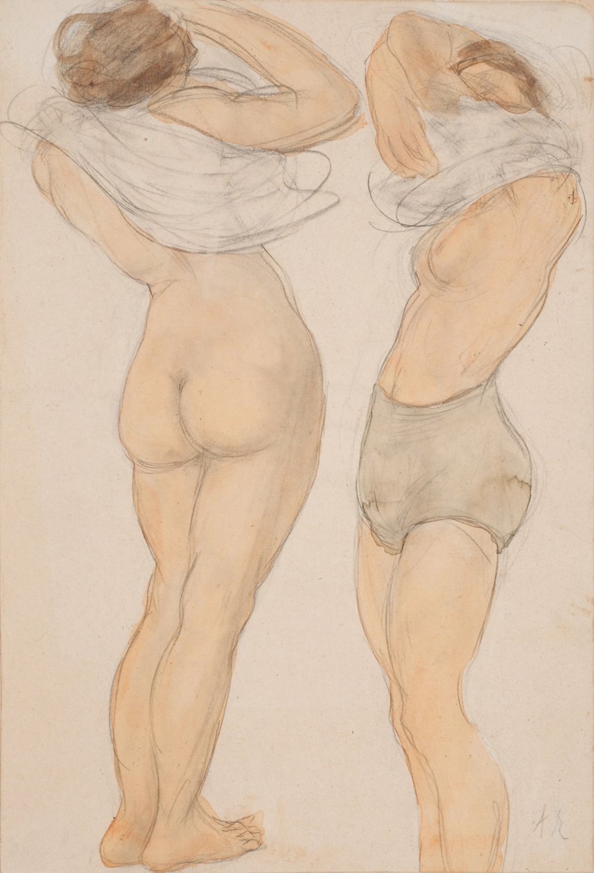 Två figurer av Auguste Rodin