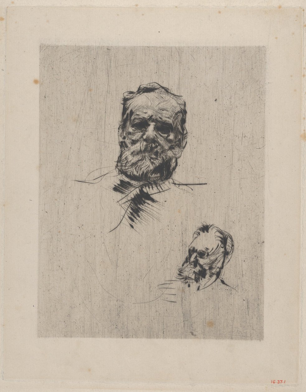 Victor Hugo fullt ansikte, 1885. av Auguste Rodin