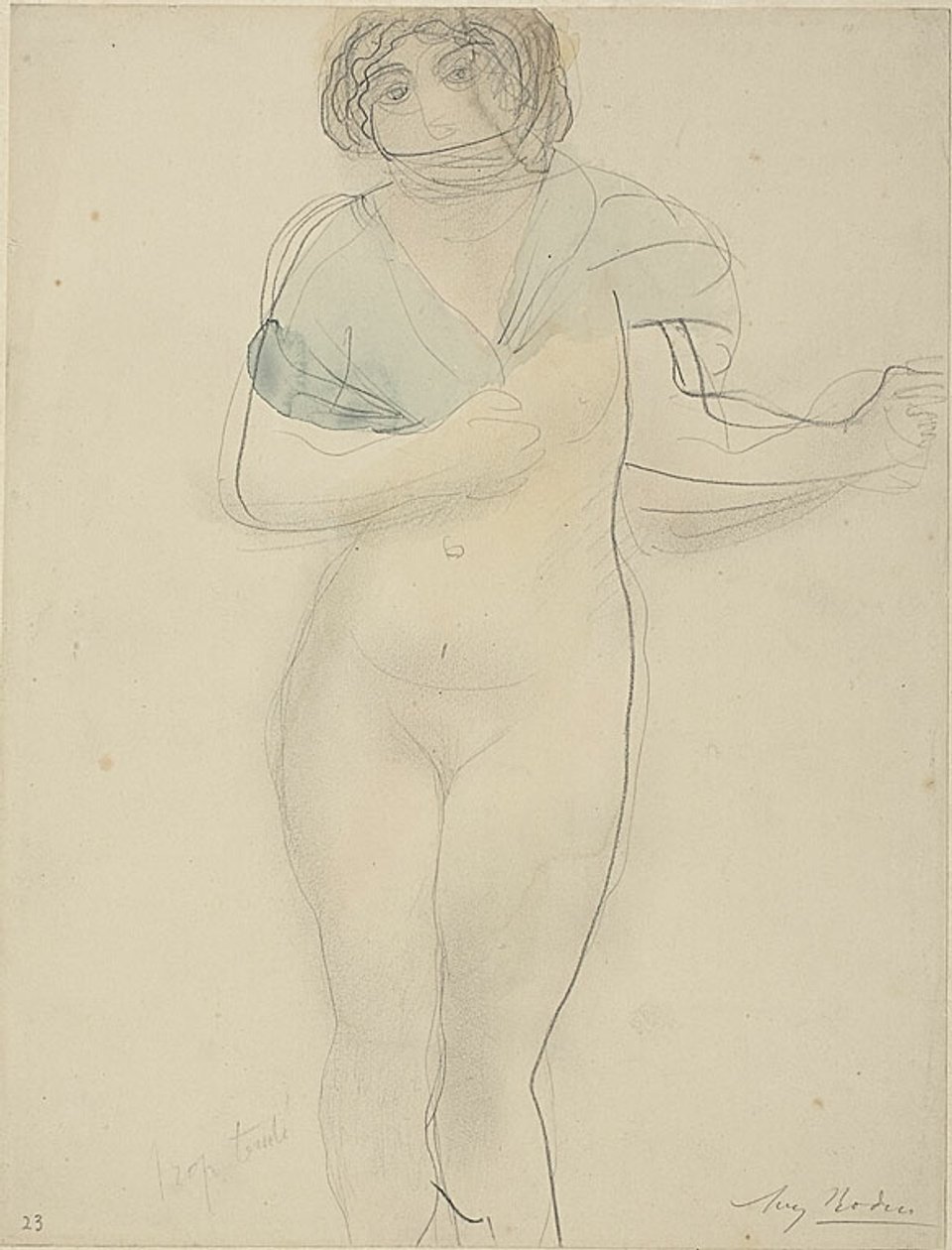 Kvinna med sjal av Auguste Rodin