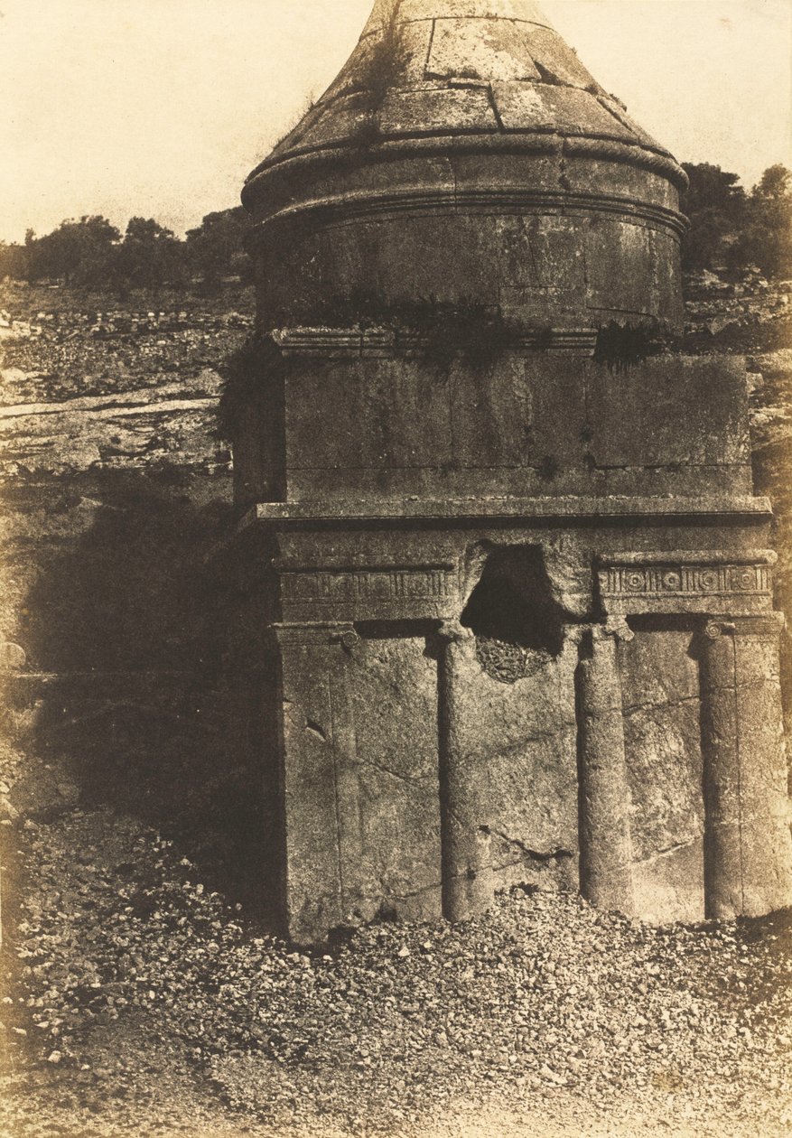 Absaloms grav, Kidrondalen, Jerusalem,1854 (foto) av Auguste Salzmann