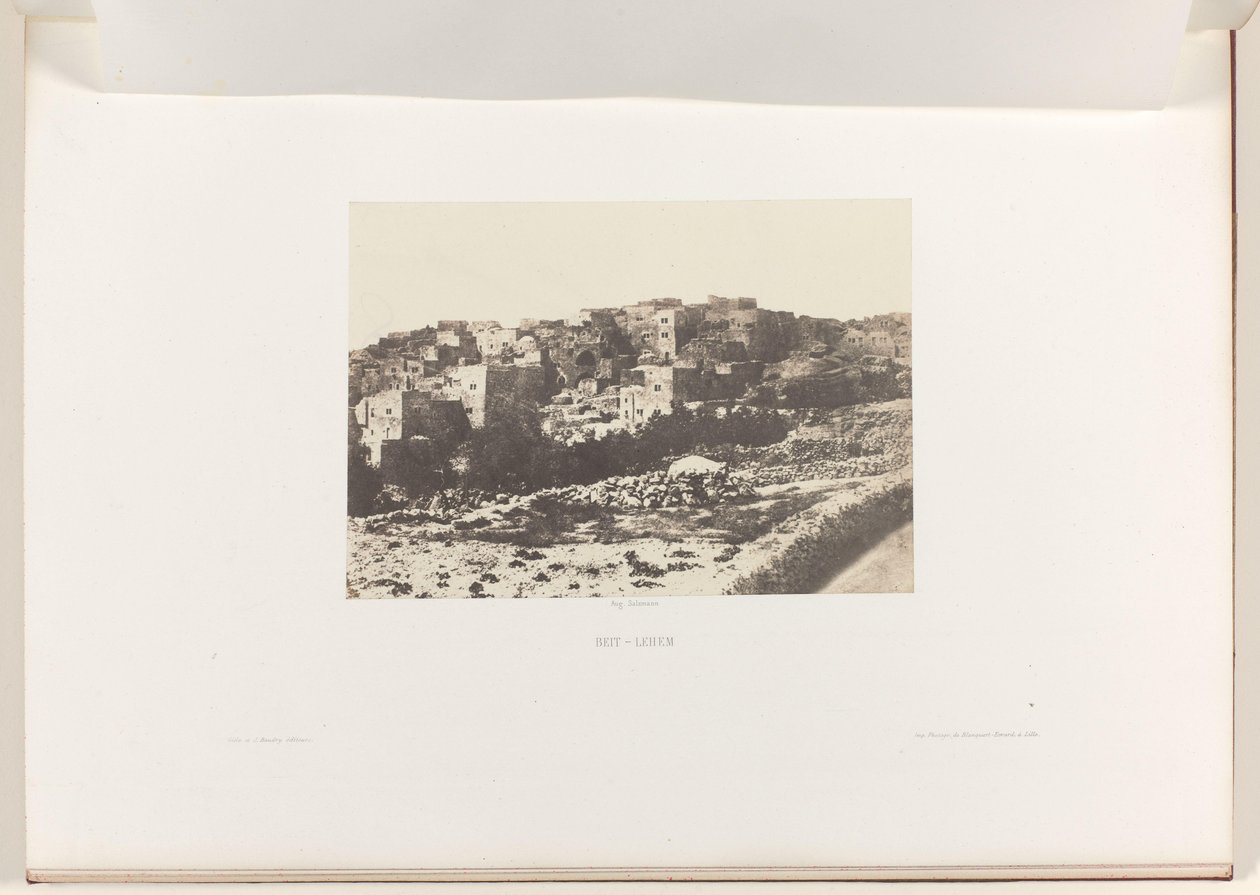 Utsikt över Betlehem Beit Lehem (titel på objekt) av Auguste Salzmann