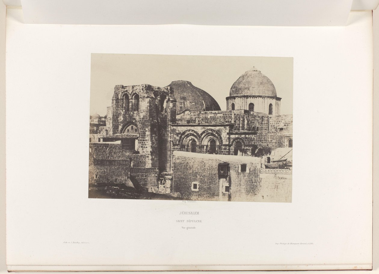 Utsikt över Heliga gravens kyrka i Jerusalem Jerusalem. Sankt graven. Vue générale (titel på objekt) av Auguste Salzmann