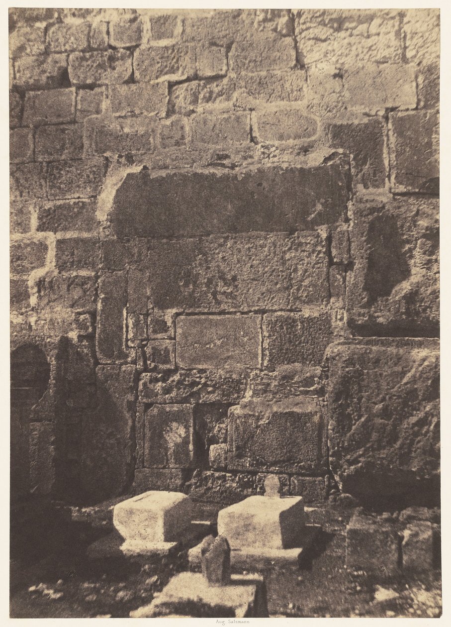 Jerusalem. Tempelmuren. Josafats postern av Auguste Salzmann