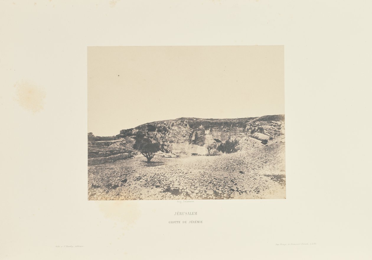 Jerusalem. Jeremias grotta av Auguste Salzmann