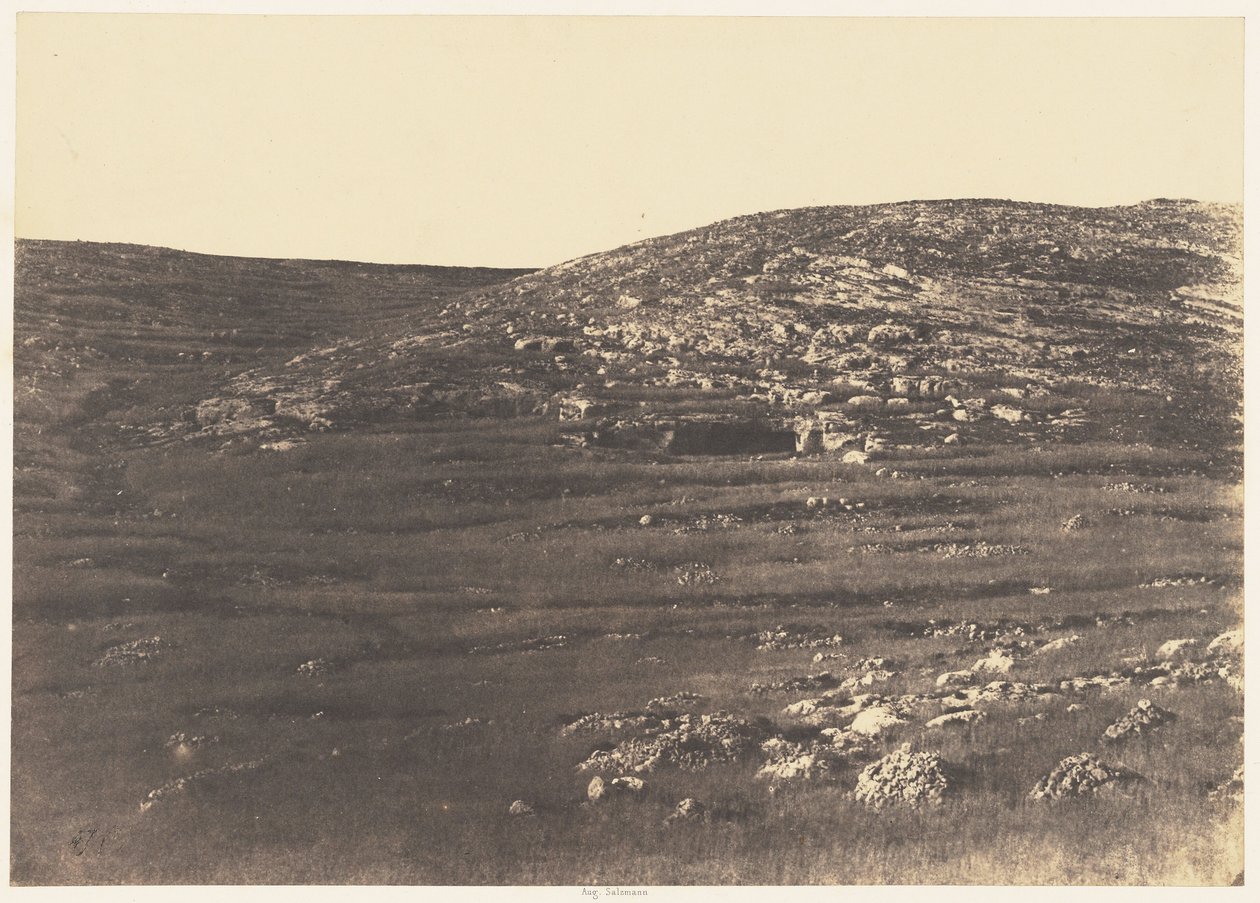 Jerusalem. Judisk grav tre mil nordnordväst om Jerusalem av Auguste Salzmann
