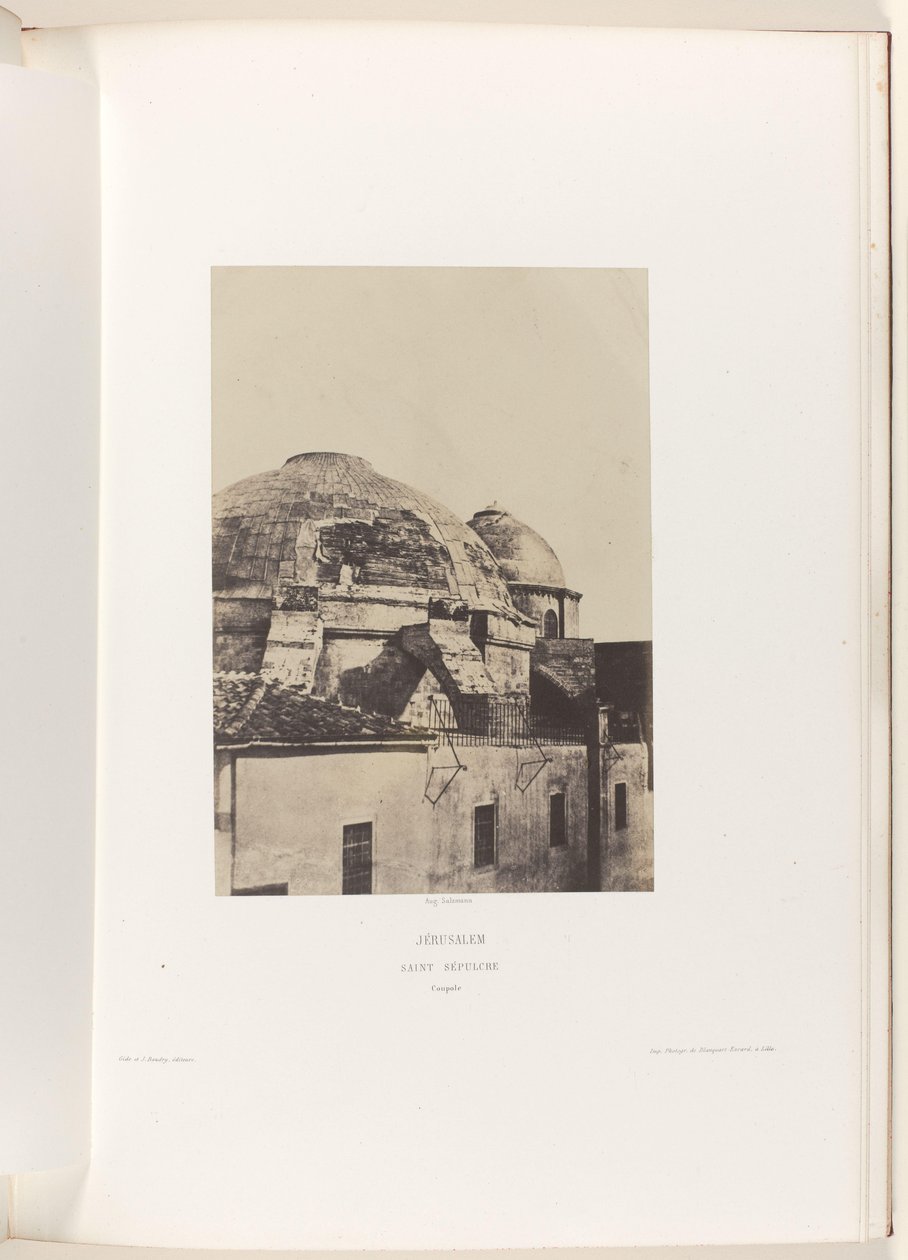 Kupolen av den heliga gravens kyrka i Jerusalem Jerusalem. Sankt graven. Coupole (titel på objekt) av Auguste Salzmann