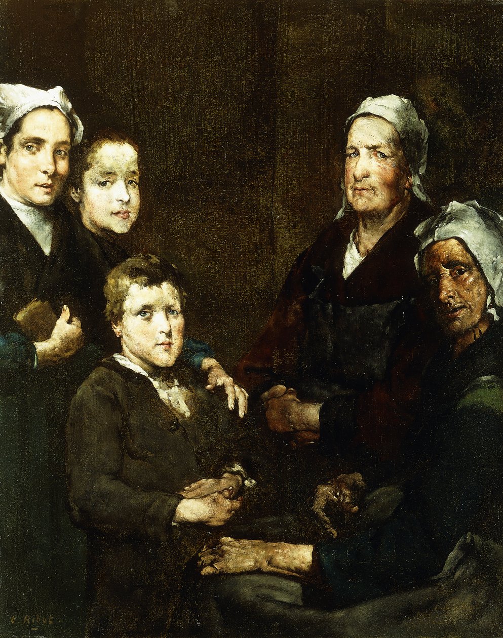 Den bretonska familjen; Den bretonska familjen, av Auguste Theodule Ribot