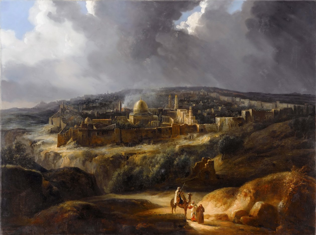 Jerusalem sett från berget Josafat av Auguste de Forbin