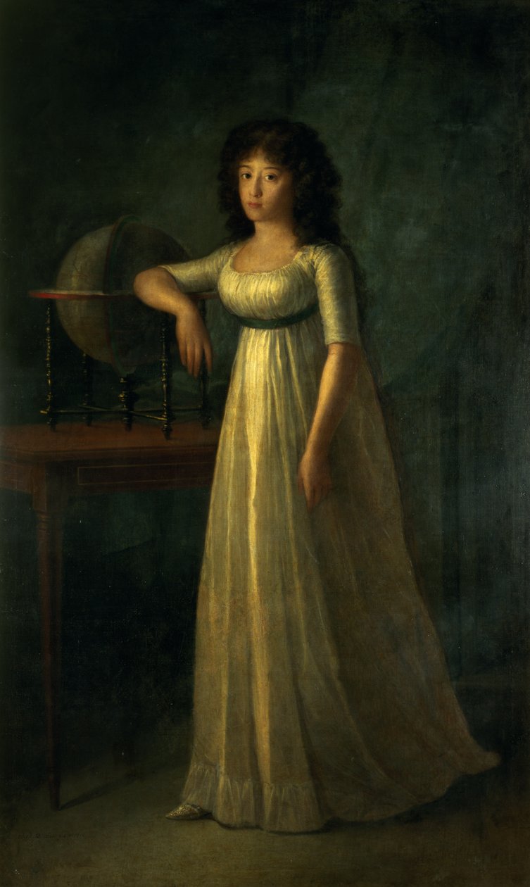 Donna Joaquina Tellez-Giron, dotter till hertigen och hertiginnan av Osuna, 1798 av Augustin Esteve