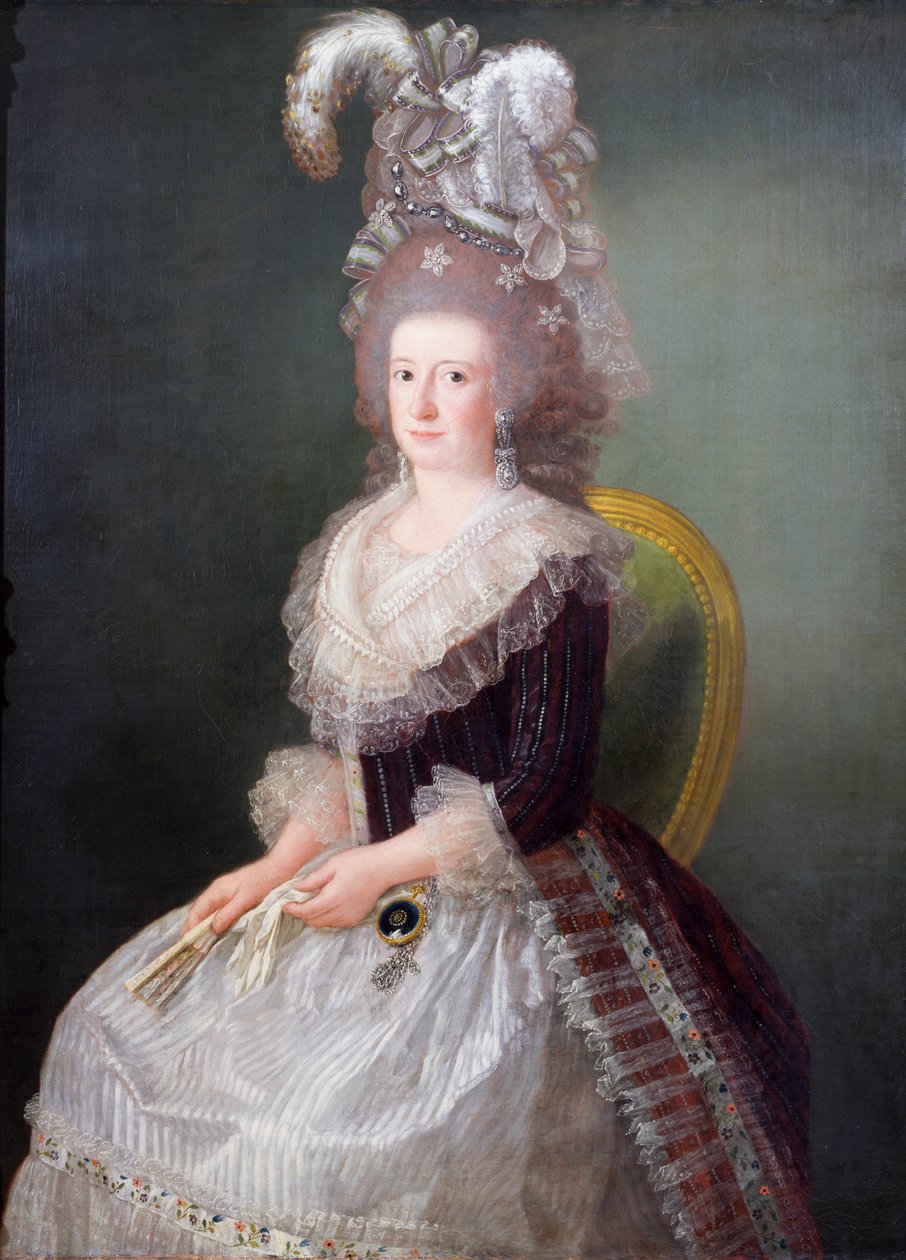 Porträtt av Marquise de San Andres, ca 1785 (olja på duk) av Augustin Esteve