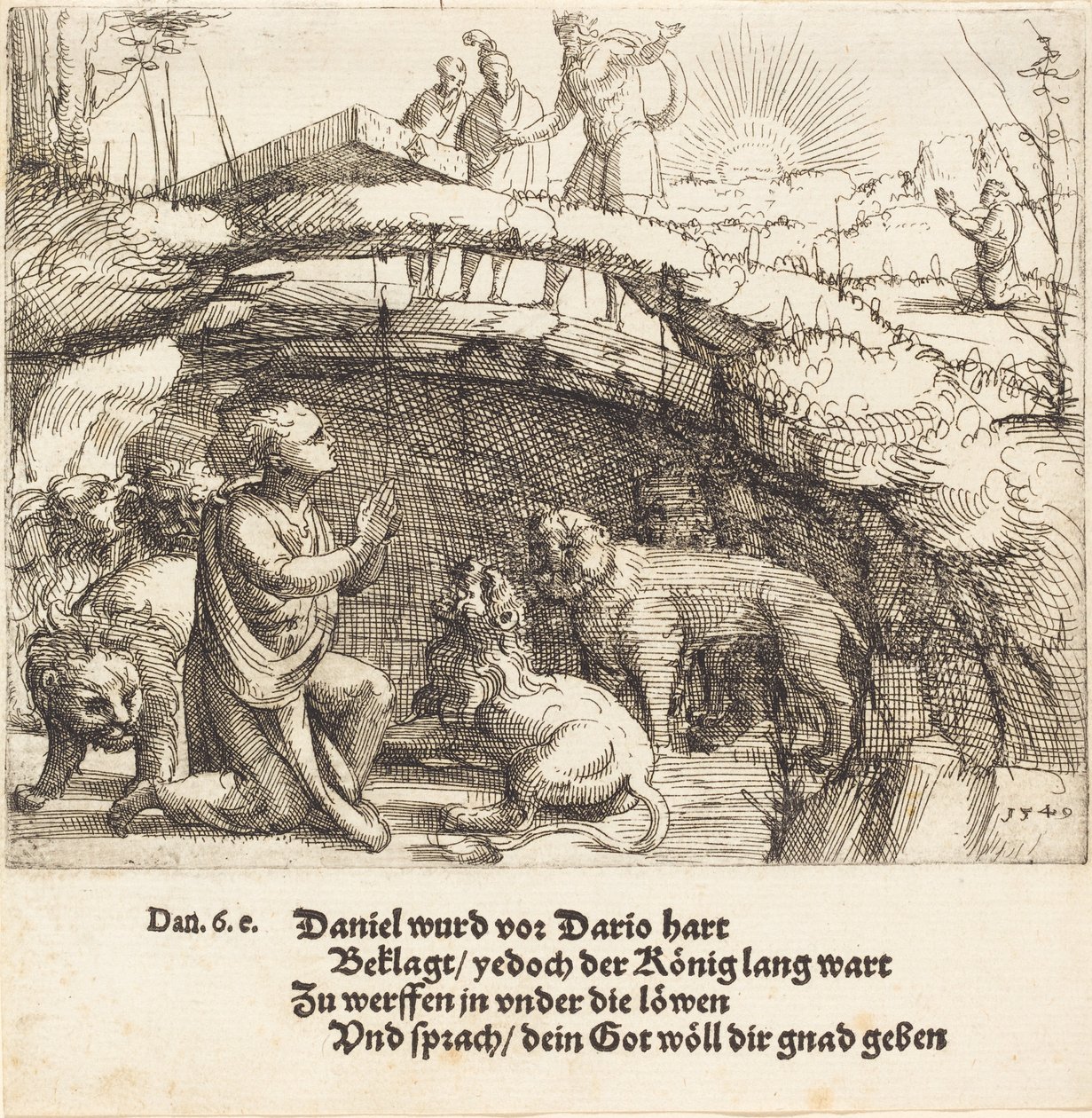 Daniel i Lejonhålan av Augustin Hirschvogel