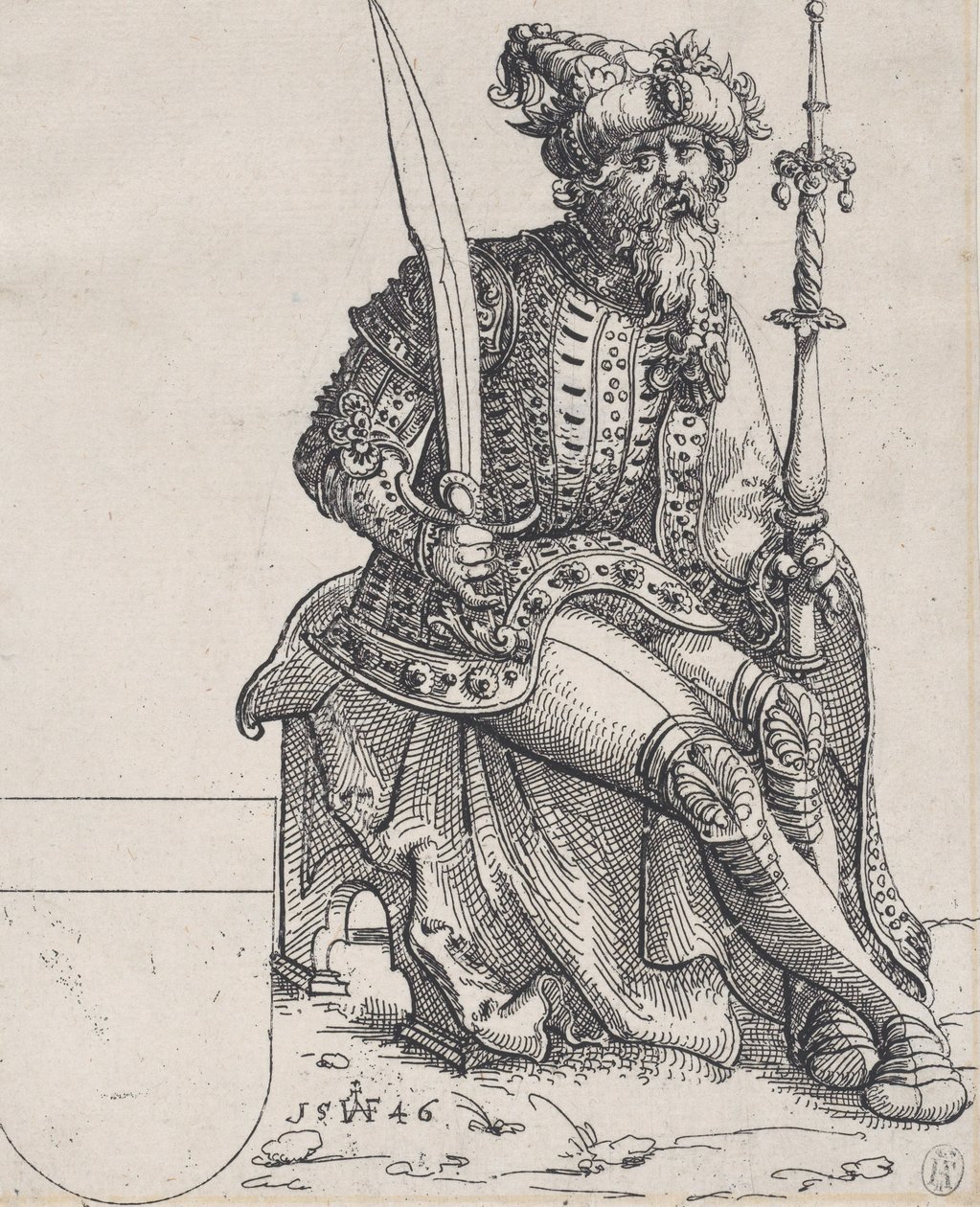 Maximilian I, från Herberstain, Rerum Muscoviticarum Commentarii, 1546. av Augustin Hirschvogel