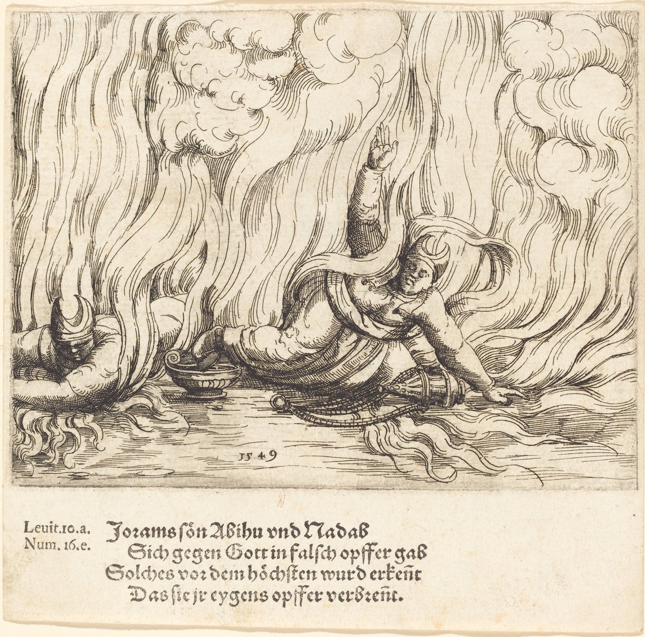 Nadab och Abihu av Augustin Hirschvogel