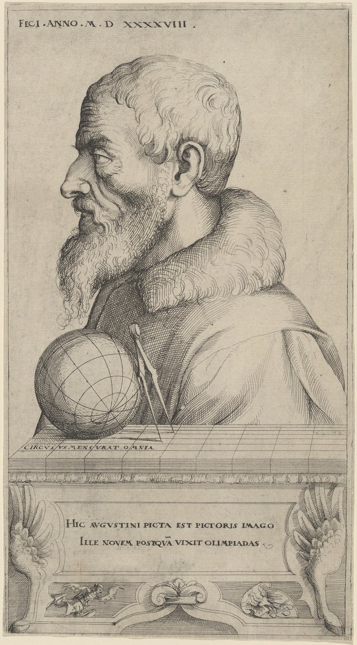 Självporträtt, 1548 av Augustin Hirschvogel