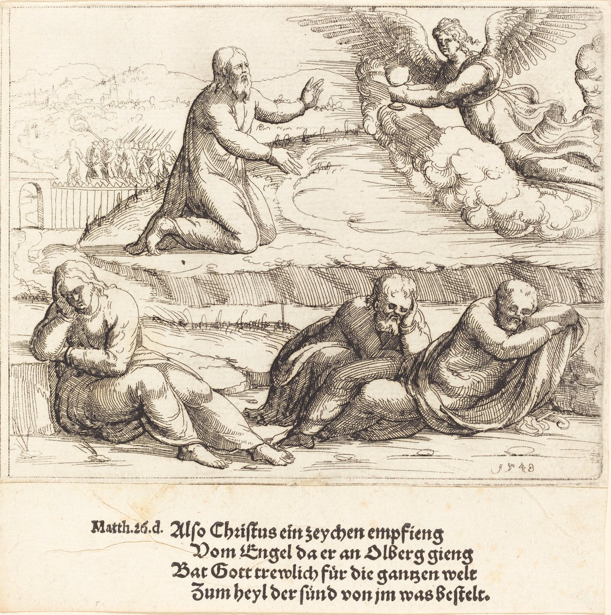 Kval i trädgården, 1548. av Augustin Hirschvogel