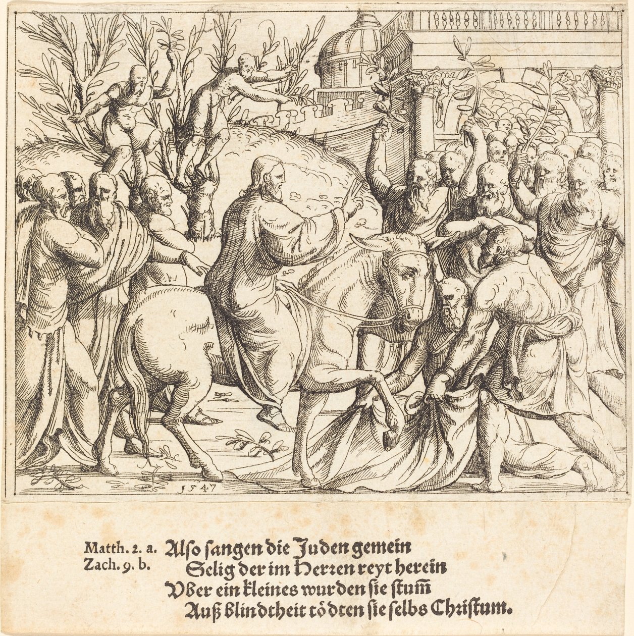 Intåget i Jerusalem, 1547. av Augustin Hirschvogel