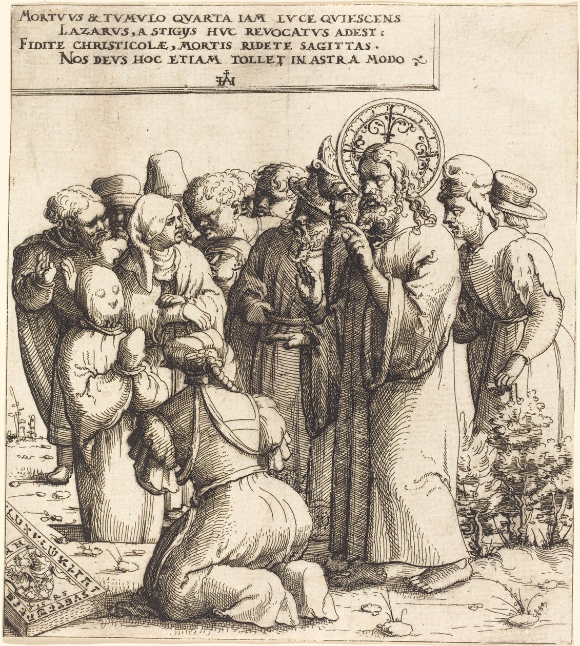 Lazarus uppståndelse, 1545. av Augustin Hirschvogel