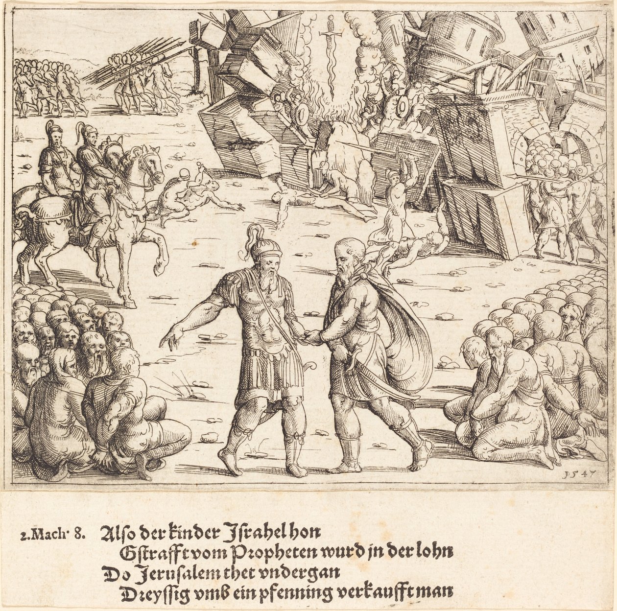Judas Maccabeus seger över Niccanor, av Augustin Hirschvogel