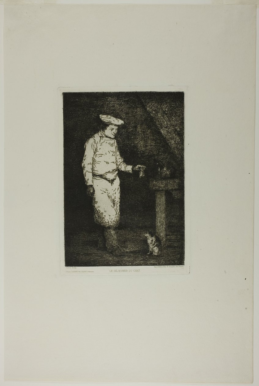 Kattens lunch av Augustin Théodule Ribot