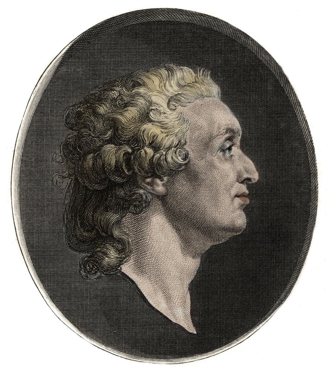 Porträtt av Marie Jean Antoine Nicolas de Cartat, Marquis de Condorcet (1743 - 1794) efter Augustin Saint-Aubin - 1736-1807 - av Augustin de (after) Saint Aubin