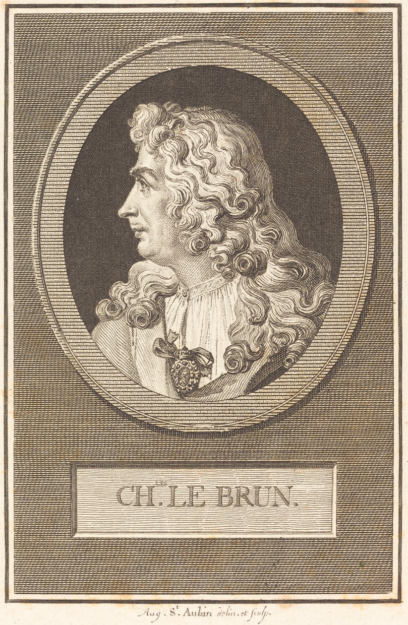 Charles LeBrun av Augustin de Saint Aubin