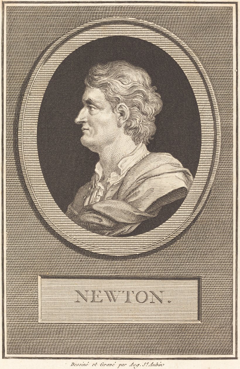 Isaac Newton av Augustin de Saint Aubin
