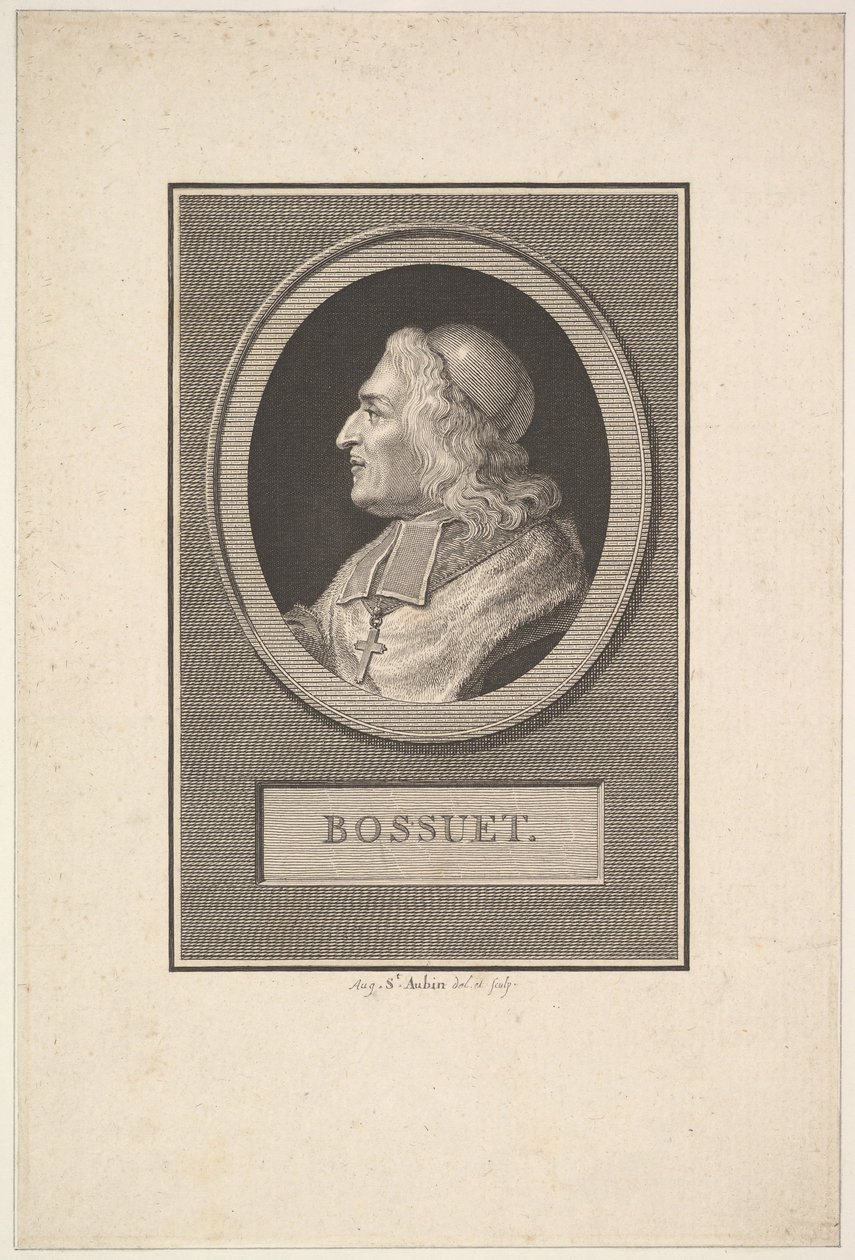 Porträtt av Bossuet, 1803. av Augustin de Saint Aubin
