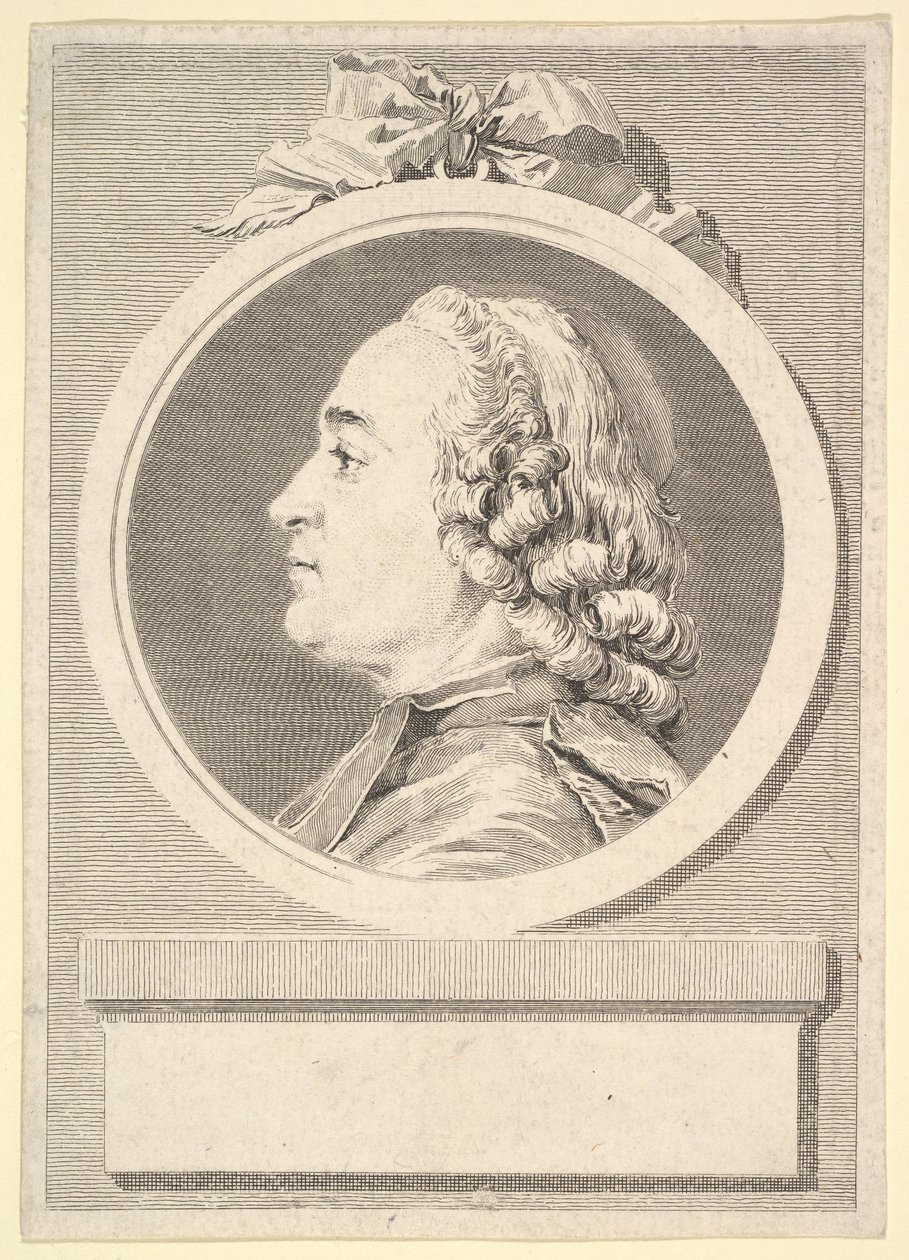 Porträtt av Charles Gauzargues, 1767. av Augustin de Saint Aubin