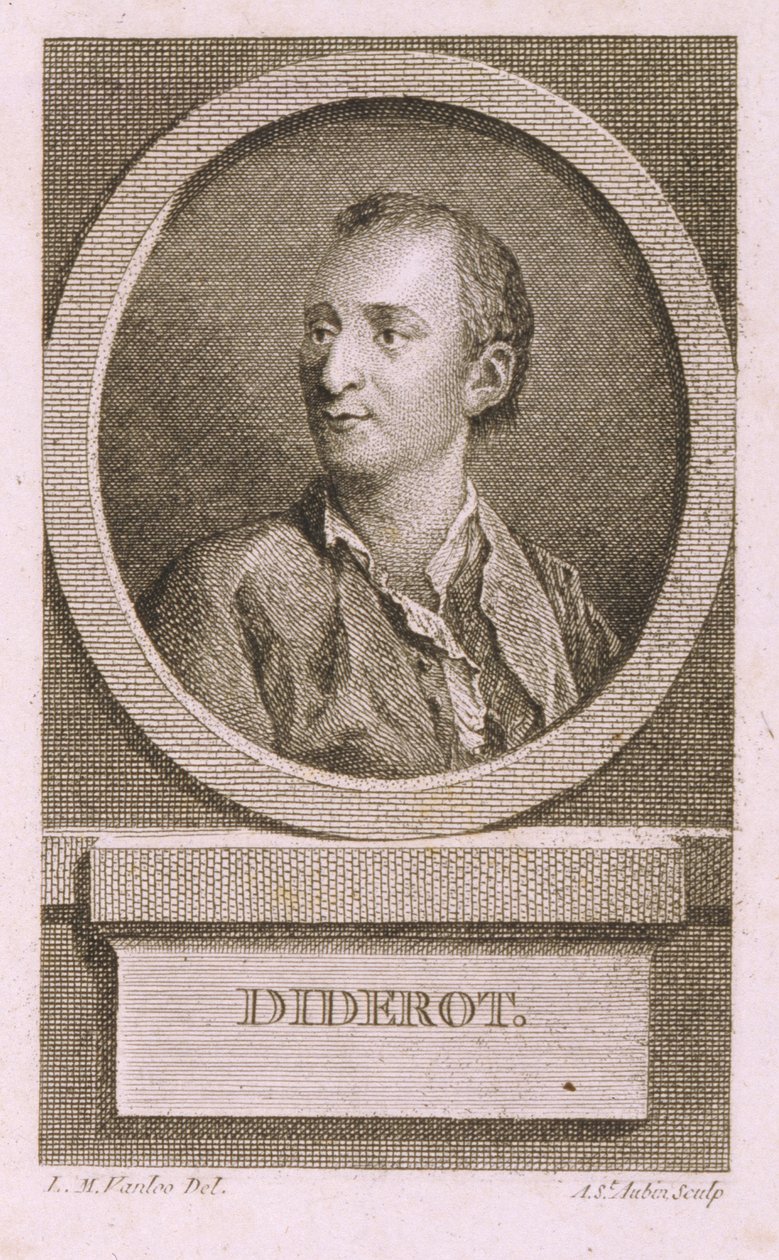 Porträtt av Denis Diderot 17131784 av Augustin de Saint Aubin