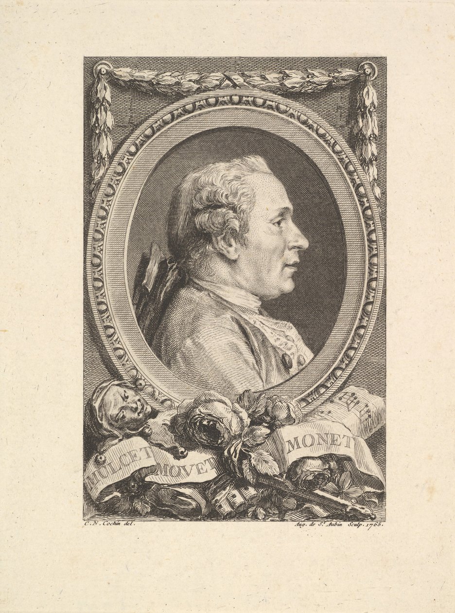 Porträtt av Jean Monnet, 1765. av Augustin de Saint Aubin