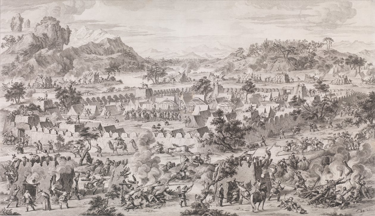 Slaget vid Tonguzluq, 1773. av Augustin de Saint Aubin