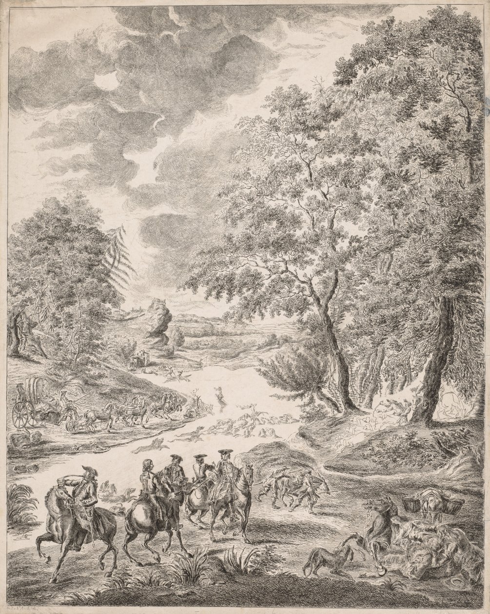 Rådjursjakten. av Augustin de Saint-Aubin